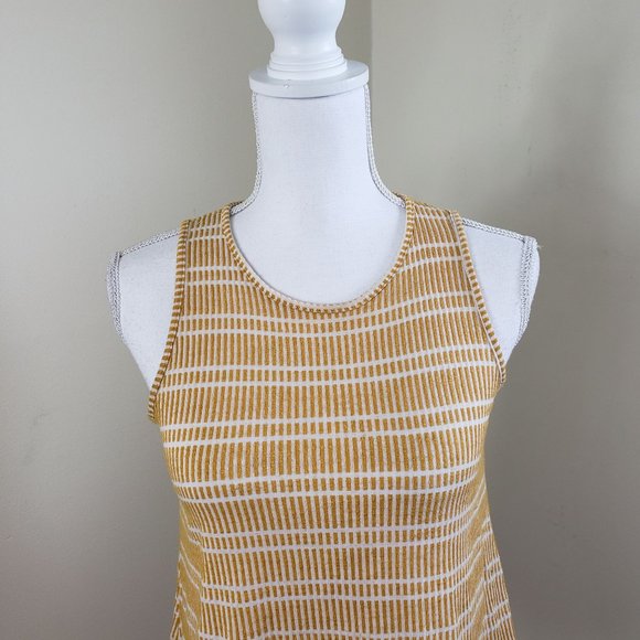 Anthropologie's W5 Tassel Striped Boho Tank Top Yellow Size XS - Picture 2 of 11